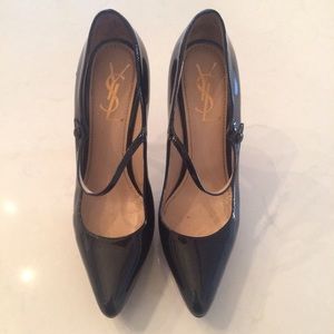 Yves Saint Laurent Black Patent Mary Jane YSL