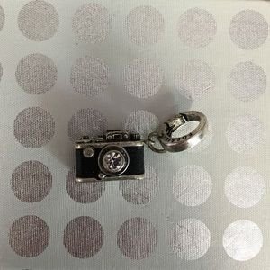Fossil Charm- Old Style Camera with Crystal