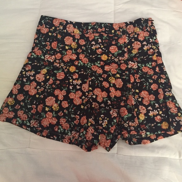 Floral High-Waisted Shorts