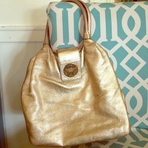 Kate Spade Gold Metallic handbag! Shoulder purse!