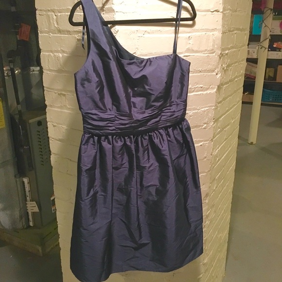 NWT dress navy cocktail one shoulder sz16