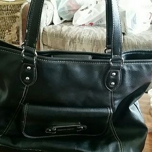 Black leather tote SOLD