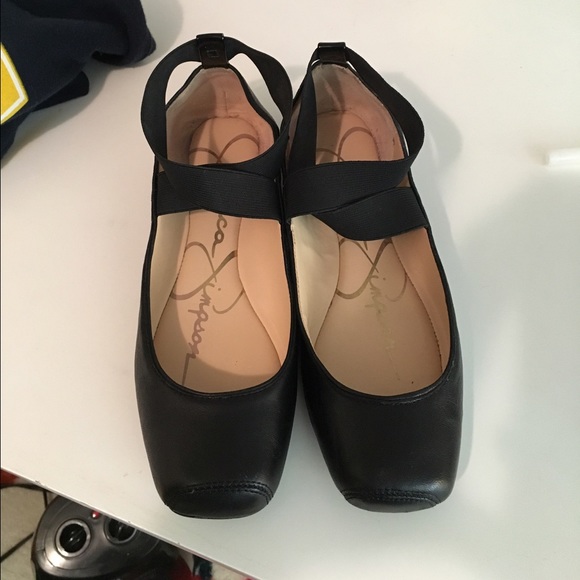 Jessica Simpson Black Ballet Flats