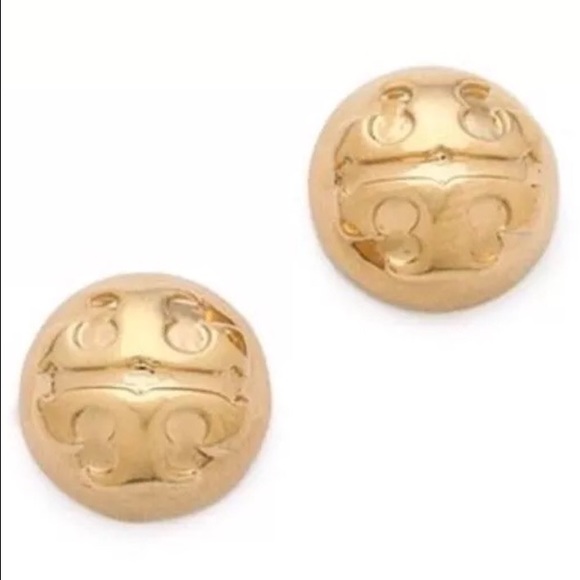 Tory Burch Jewelry - New Tory Burch Gold Dome Earrings