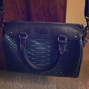 Authentic Coach Blue Scaled CrossBody Purse