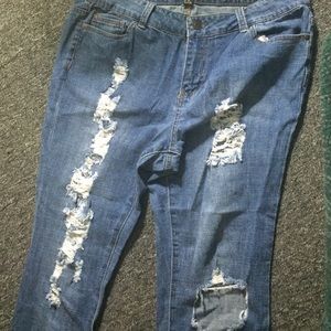 Forever 21 Plus Size Ripped Jeans