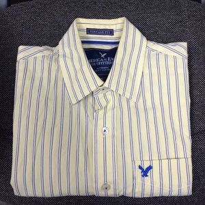 American eagle striped dress shirt