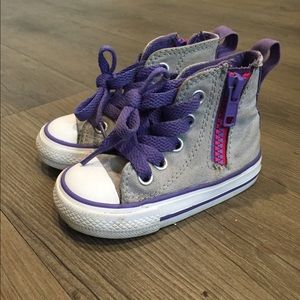 Purple & Grey Converse