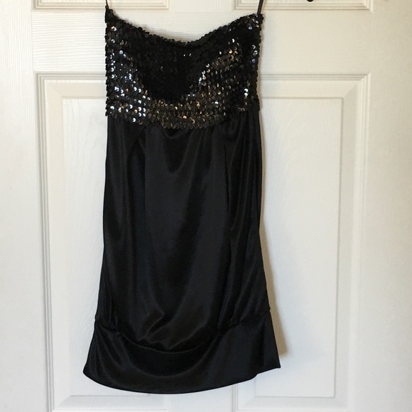 Strapless mini dress