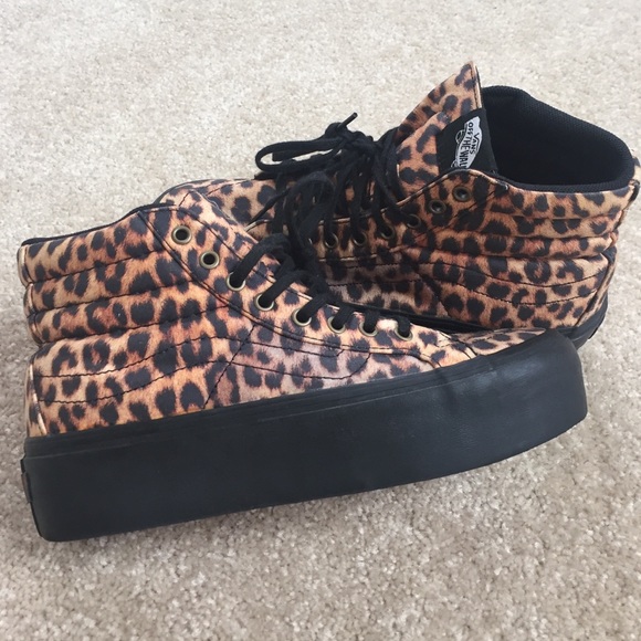 Cheetah print vans sk8 high