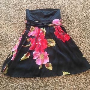 Black floral dress