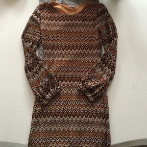 Velvet Torch chevron knit dress size S