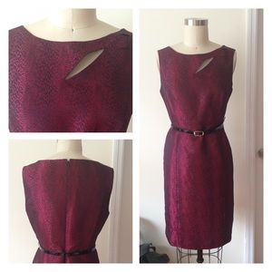 Size 10, Black Label red metallic dress