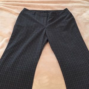 Dark gray/pale blue checked slacks