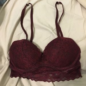 VS BURGUNDY BRALETTE (SIZE AA-B)