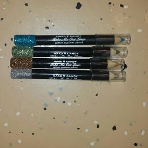 4 glitter hard candy eye liners