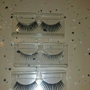 3 sets of black long eye lashes