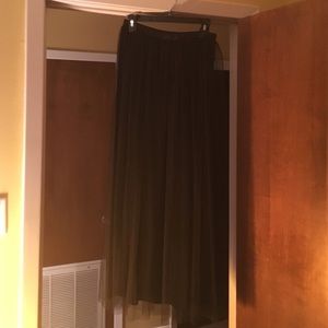 Full length toile skirt black