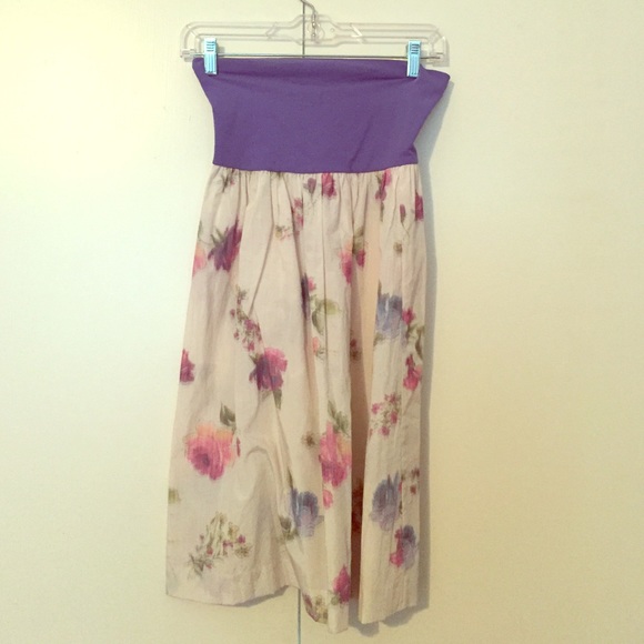 EUC adorable purple and pressed flower dress