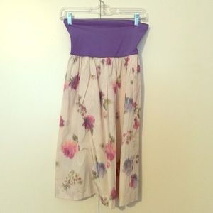 EUC adorable purple and pressed flower dress