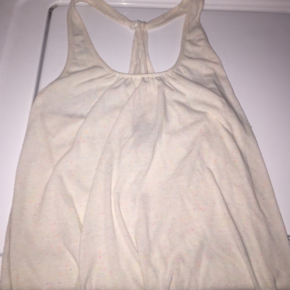 Creme and colorful dots tank top