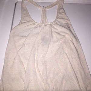 Creme and colorful dots tank top