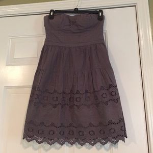Dark grey strapless American Eagle dress