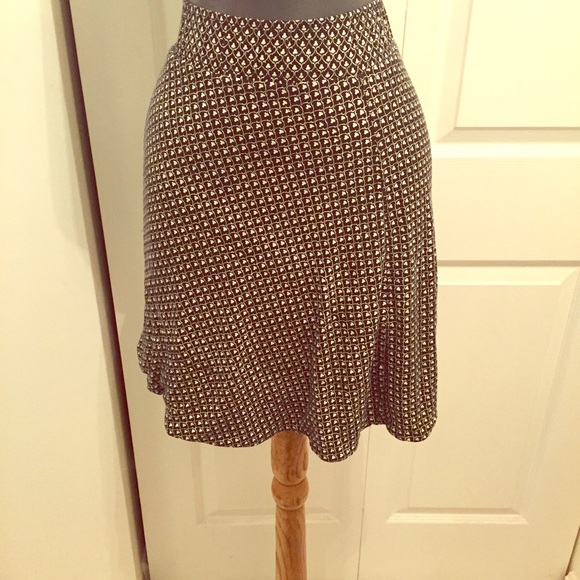LOFT patterned cotton skirt