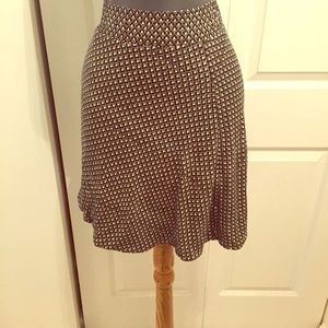 LOFT patterned cotton skirt