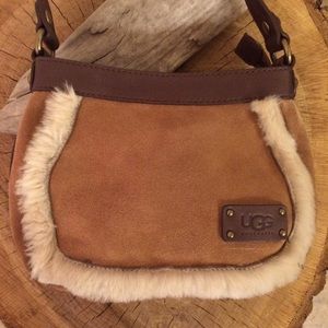 UGG Chestnut Suede & Shearling Handbag