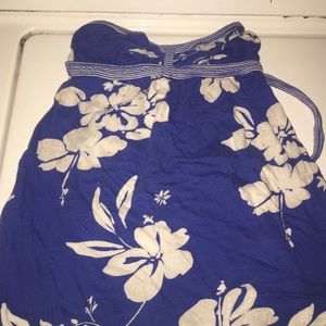 Strapless floral shirt