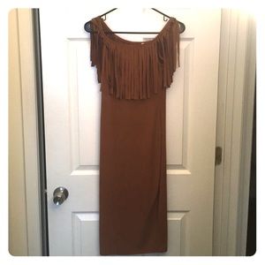 Off-Shoulder Brown/Nude dress