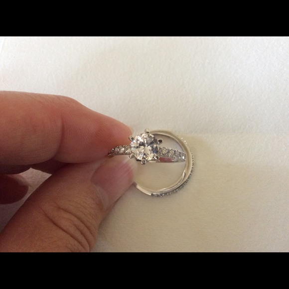 New Simulated Diamond Ring Set - Picture 2 of 4