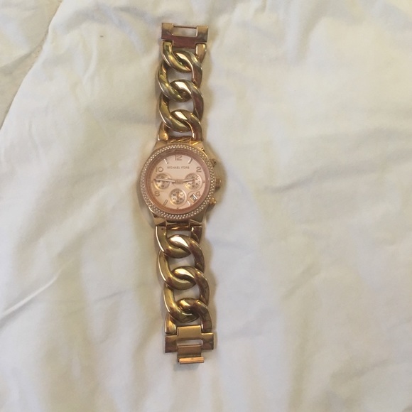Mk rose gold watch