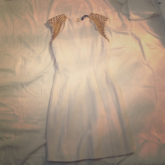 White gold headed Bebe bodycon dress