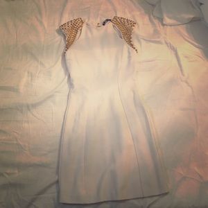 White gold headed Bebe bodycon dress