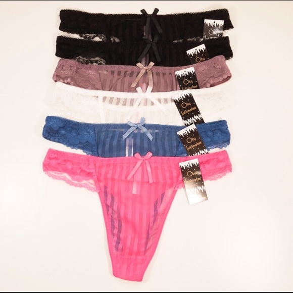 Size S-L, 6-pk Lace thongs