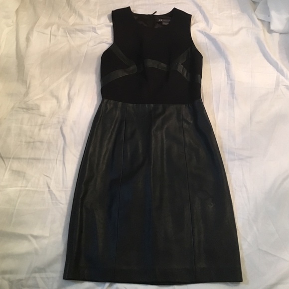 Black leather Armani exchange