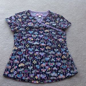 Butterflies printed scrub