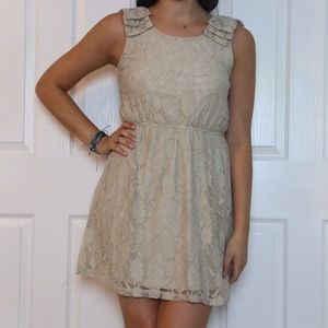 Tan Lace Sundress