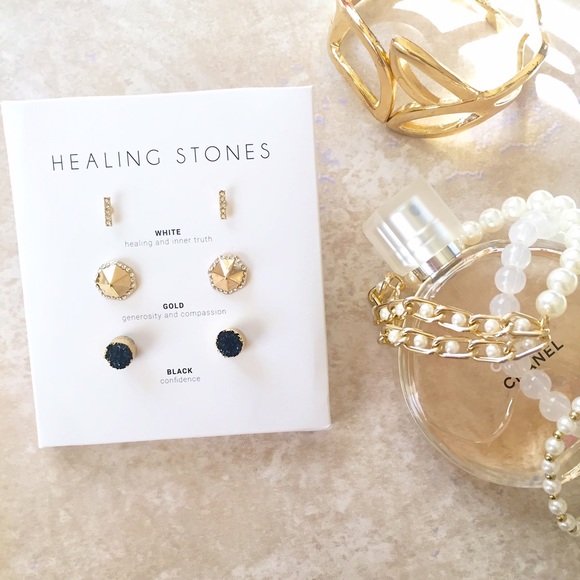HP | 3-set Healing Stones Earrings