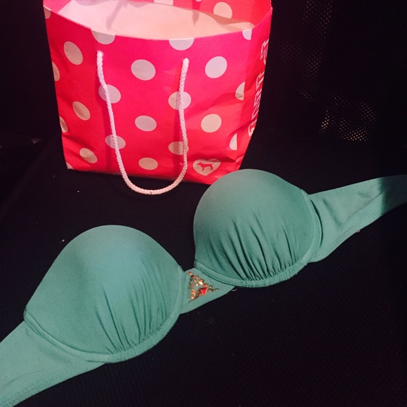 VS bombshell strapless top turquoise blue: M