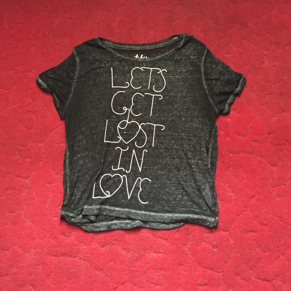 "Let's Get Lost In Love" Black thin t-shirt