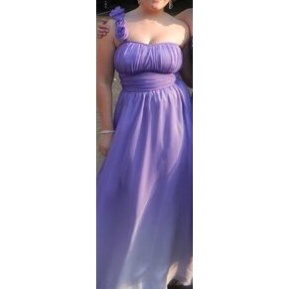 Purple Ombré Long Prom Dress