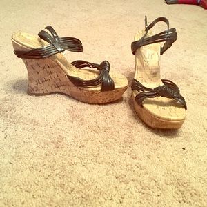 Jessica Simpson cork wedges. Sz 7. Worn once