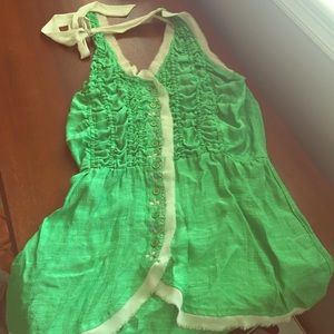 Green halter top. Beautiful color!