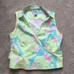 🌴RARE Vintage Lilly wrap shirt!🌺