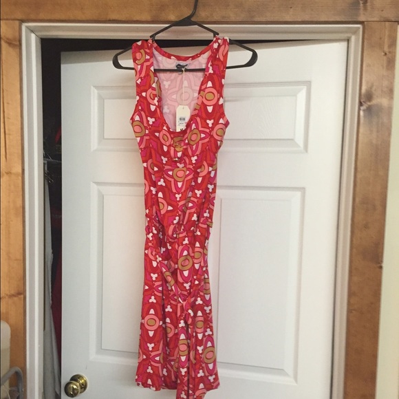 Colorful red dress