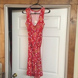 Colorful red dress