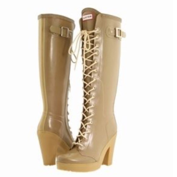 Hunter Lapin 4" Heel Lace Up Rain Boots